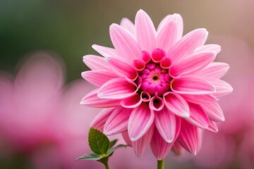 Obraz premium pink and white dahlia generative in ai technology