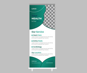 Abstrac New Roll Up Banner For Health Care.