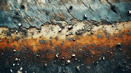 Grunge rusty metal background with space for text or image.generative ai
