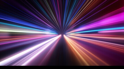 high speed car on the road with motion blur background,abstract.generative ai