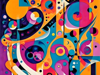 Fototapeta premium Abstract background with circles