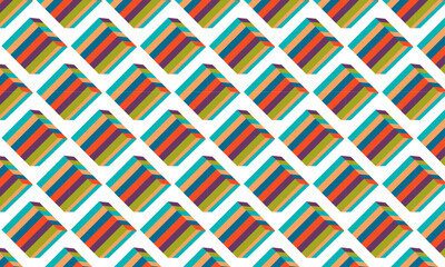 Colorful neo geometric pattern. Grid with color geometrical shapes