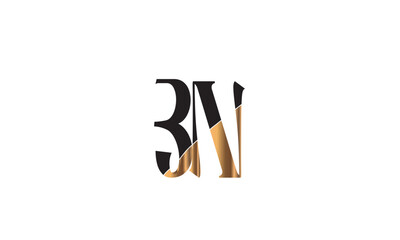 BN, NB, N, B Abstract Letters Logo Monogram