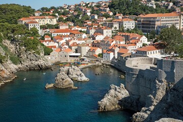 Fototapeta na wymiar The seaport and town of Dubrovnik Croatia