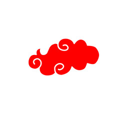 Red chinese cloud