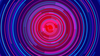 Abstract circle blue purple neon future technology background.