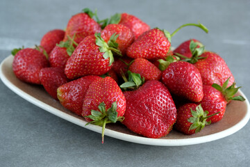strawberries on a plate