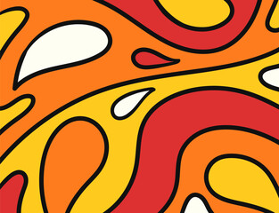 vector doodle freeform flat geometric and black border outlines for banner, publication, social media background