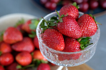 strawberries in a glass 