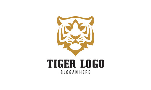 Angry Tiger Mascot, Isolated vector logo illustration
