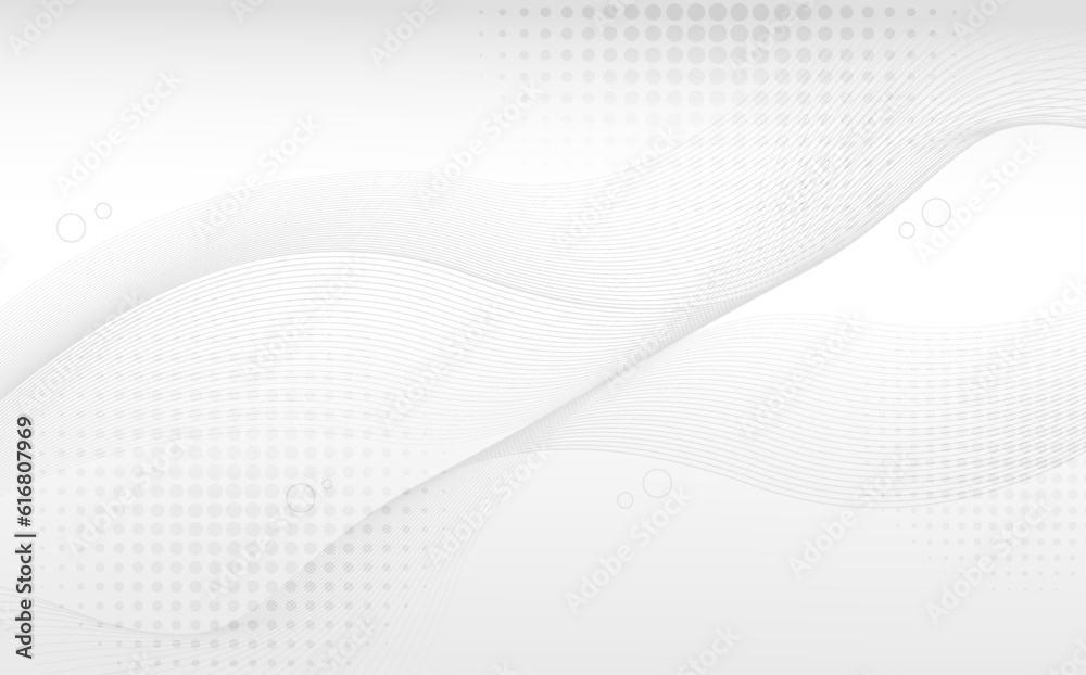 Wall mural abstract line pattern stripe wavy decorative artwork with geometric and halftone decoration. overlap