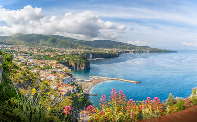 Landscape with Sorrento, Amalfi coast, Italy