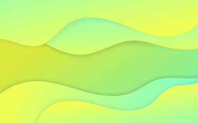 Abstract gradient yellow and green with free shape design. Simply design with pattern decorative artwork background. - 616807972