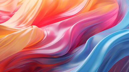 Obraz premium 3d abstract background with waves, AI generated