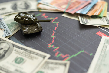 Tank and Russian money, crisis and war