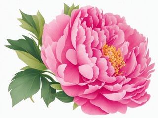 Pink peonys flowers art