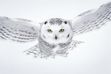 majestic white owl soaring through the sky
