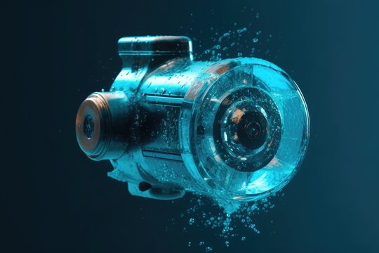 submerged camera capturing underwater scenery