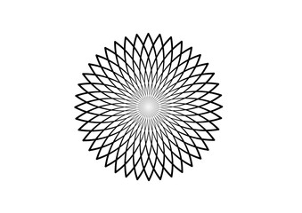  komplexes rotationssymmetzrisches gitter in form einer blüte, modern art