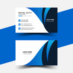 Double-sided creative business card template.  Vector illustration design.
