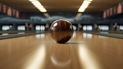 bowling ball at a bowling alley