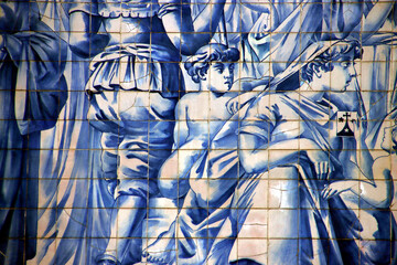 Facade of tile in Porto, Portugal