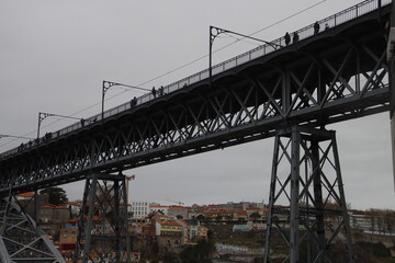 Fototapeta na wymiar Iron bridge in Porto, Portugal