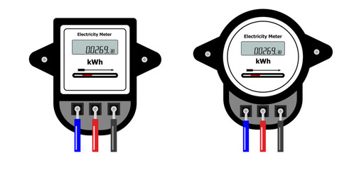 Electricity Meter, Power Meter, Electric Power Meter. 