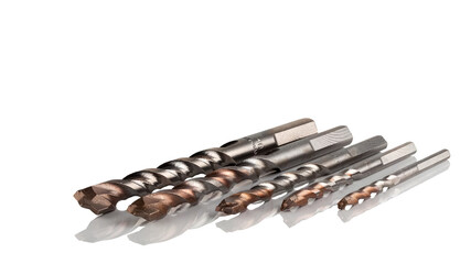 Drills for concrete of different diameters and lengths.