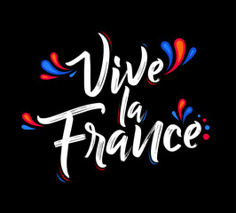 Vive le France Celebration message design French flag