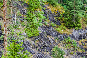 Karelia rocks marble canyon summer