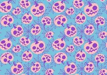 Halloween seamless pumpkins pattern for fabrics and wrapping paper and clothes print