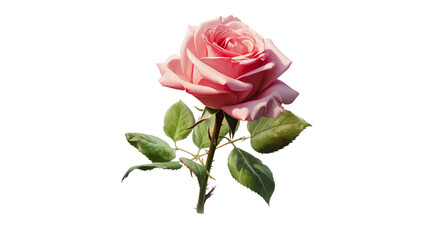 pink rose on a transparent background