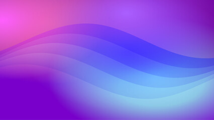 幻想的なネオンカラーのグラデーション背景（シンプルな波）