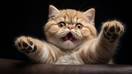 Exotic Shorthair Playfulness - Joyful Moments of Photorealistic Deligh