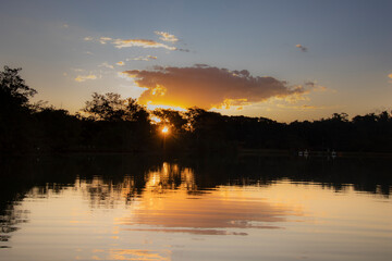 Obraz premium Brazilian Sunset Very beautiful, the sunsets in brazilian savannah has many colors.