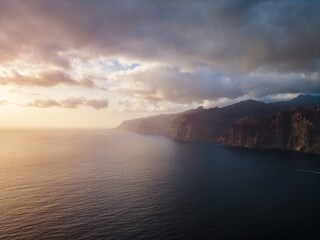 Fototapeta premium beautiful giant mountains and cliff Los Gigantes, Tenerife, Canary island