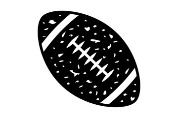 Distressed Football Ball, silhouette