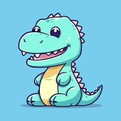 Cute Cartoon Crocodile: Playful Reptile Illustration for Children's Books, Nursery Decor, and Wildlife-themed Designs