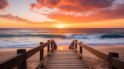 Obraz premium Sunset Serenity: Basking in the Warmth of Summer's Embrace Generative AI