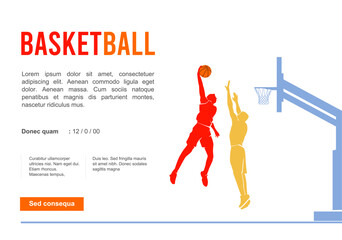 Great simple basketball dunk background design for any media  © Muhamad