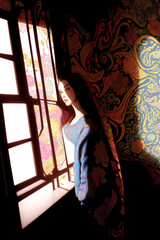 窓辺の女　Generative AI