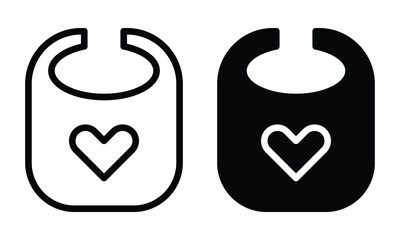 Bib icon with outline and glyph style.