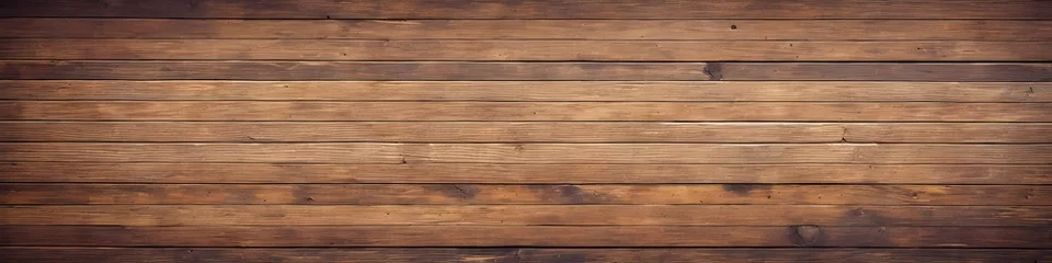 Möbelaufkleber Grunge wood panels. Brown wood colored plank wall texture background. Empty brown wood table background. Mock up for your product display or montage. Generative AI © 360VP