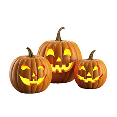 Halloween pumpkin head jack o lantern with burning candles