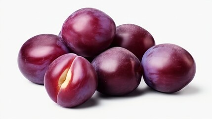 Obraz premium A stack of ripe plums