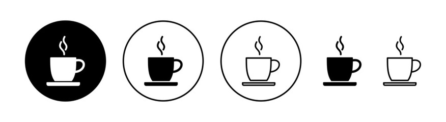 coffee cup icon set for web and mobile app. cup a coffee sign and symbol