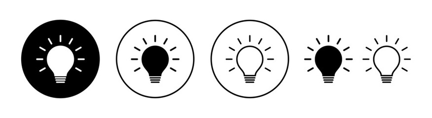 Lamp icon set  for web and mobile app. Light bulb sign and symbol. idea symbol.