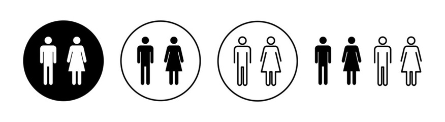 Man and woman icon set  for web and mobile app. male and female sign and symbol. Girls and boys