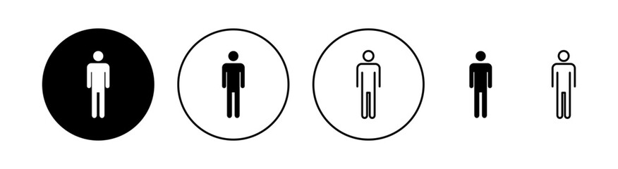 Man icon set  for web and mobile app. male sign and symbol. human symbol